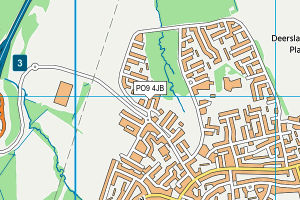 PO9 4JB map - OS VectorMap District (Ordnance Survey)