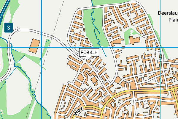 PO9 4JH map - OS VectorMap District (Ordnance Survey)