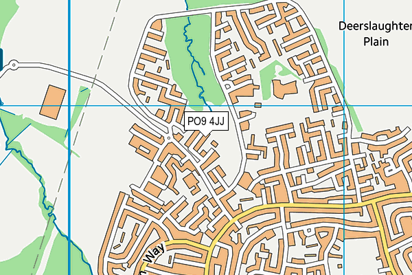 PO9 4JJ map - OS VectorMap District (Ordnance Survey)