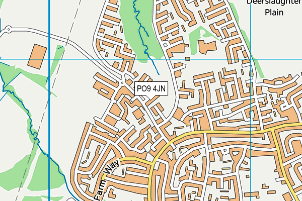 PO9 4JN map - OS VectorMap District (Ordnance Survey)