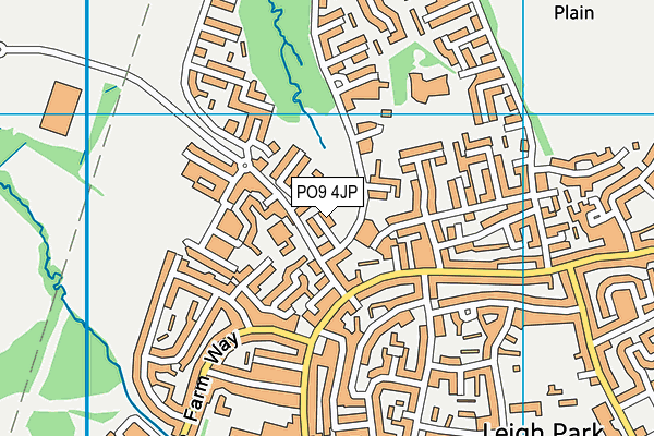 PO9 4JP map - OS VectorMap District (Ordnance Survey)