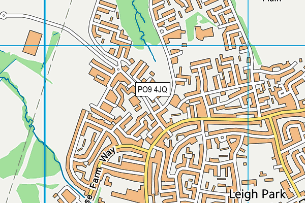 PO9 4JQ map - OS VectorMap District (Ordnance Survey)