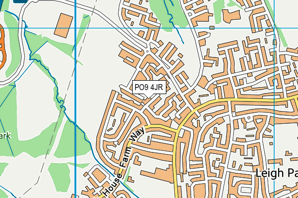 PO9 4JR map - OS VectorMap District (Ordnance Survey)