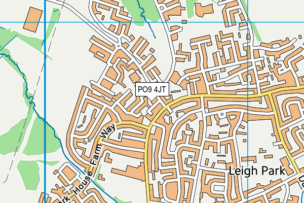 PO9 4JT map - OS VectorMap District (Ordnance Survey)