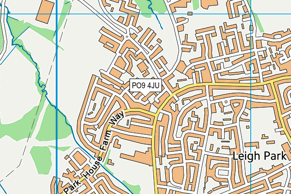 PO9 4JU map - OS VectorMap District (Ordnance Survey)