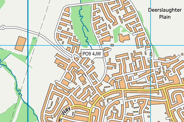 PO9 4JW map - OS VectorMap District (Ordnance Survey)