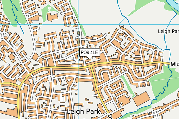 PO9 4LE map - OS VectorMap District (Ordnance Survey)