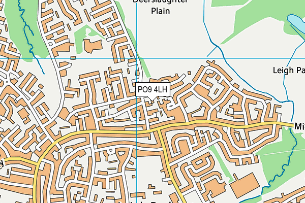 PO9 4LH map - OS VectorMap District (Ordnance Survey)