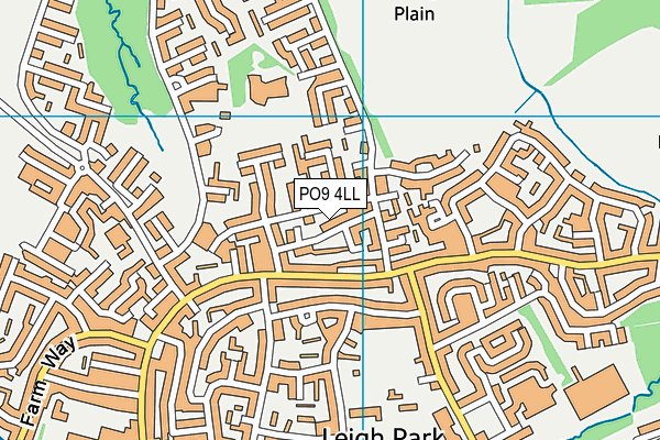 PO9 4LL map - OS VectorMap District (Ordnance Survey)