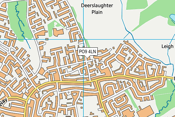 PO9 4LN map - OS VectorMap District (Ordnance Survey)