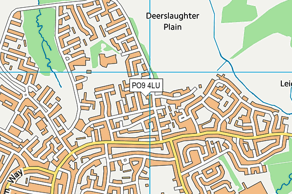 PO9 4LU map - OS VectorMap District (Ordnance Survey)