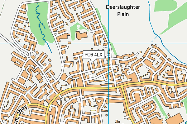 PO9 4LX map - OS VectorMap District (Ordnance Survey)