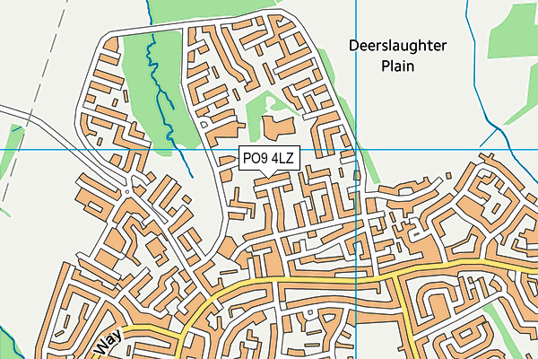 PO9 4LZ map - OS VectorMap District (Ordnance Survey)