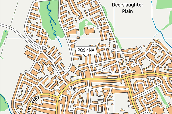 PO9 4NA map - OS VectorMap District (Ordnance Survey)