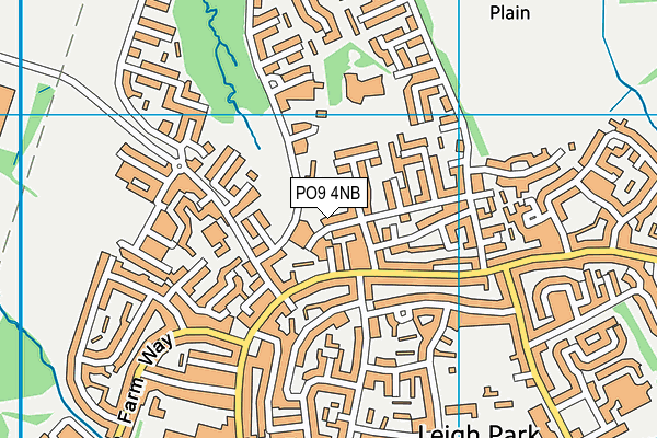 PO9 4NB map - OS VectorMap District (Ordnance Survey)