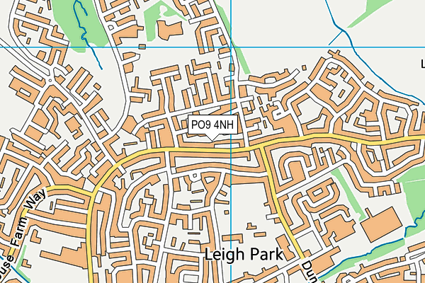 PO9 4NH map - OS VectorMap District (Ordnance Survey)