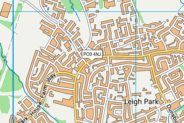 PO9 4NJ map - OS VectorMap District (Ordnance Survey)