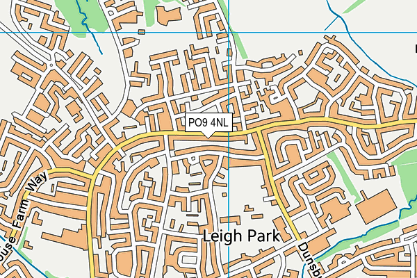 PO9 4NL map - OS VectorMap District (Ordnance Survey)