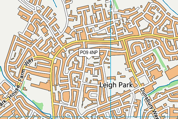 PO9 4NP map - OS VectorMap District (Ordnance Survey)