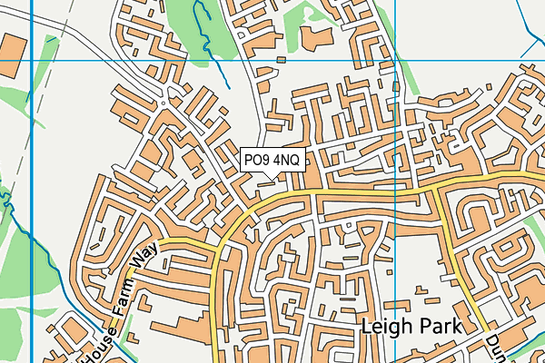 PO9 4NQ map - OS VectorMap District (Ordnance Survey)