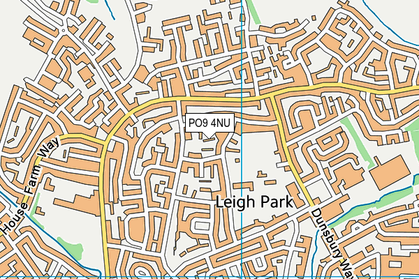 PO9 4NU map - OS VectorMap District (Ordnance Survey)