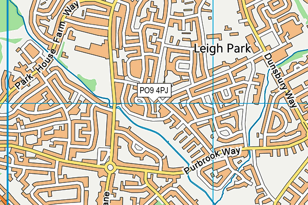 PO9 4PJ map - OS VectorMap District (Ordnance Survey)