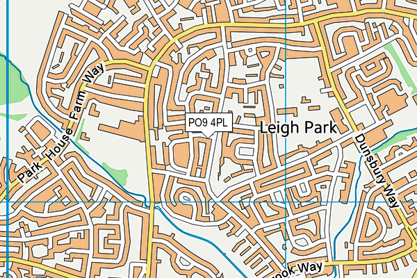 PO9 4PL map - OS VectorMap District (Ordnance Survey)