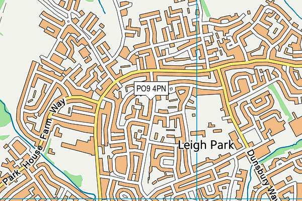 PO9 4PN map - OS VectorMap District (Ordnance Survey)