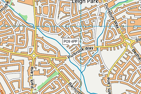 PO9 4PP map - OS VectorMap District (Ordnance Survey)