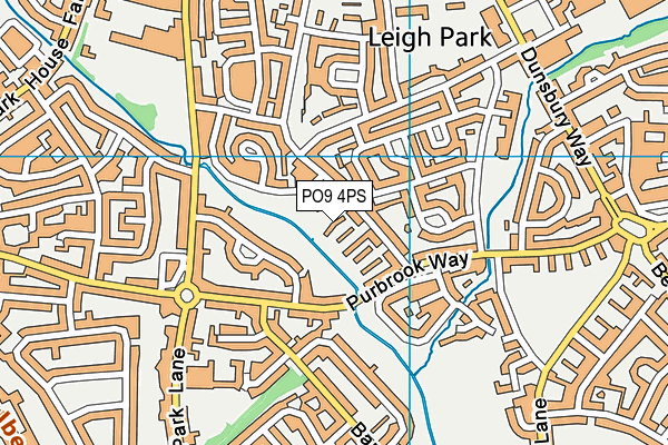 PO9 4PS map - OS VectorMap District (Ordnance Survey)