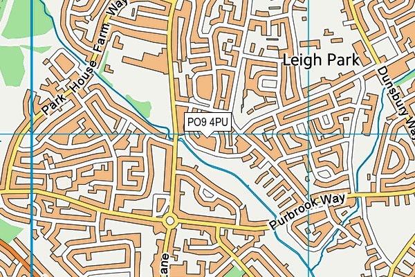 PO9 4PU map - OS VectorMap District (Ordnance Survey)