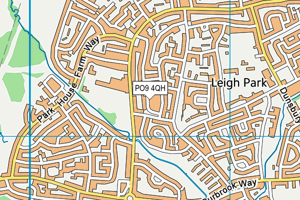 PO9 4QH map - OS VectorMap District (Ordnance Survey)