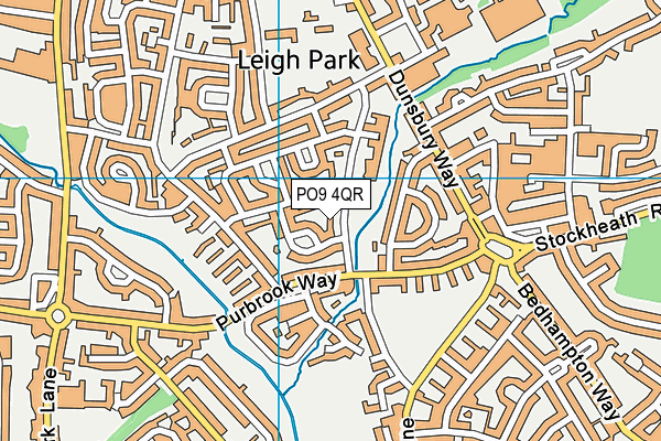 PO9 4QR map - OS VectorMap District (Ordnance Survey)