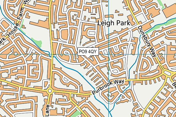 PO9 4QY map - OS VectorMap District (Ordnance Survey)