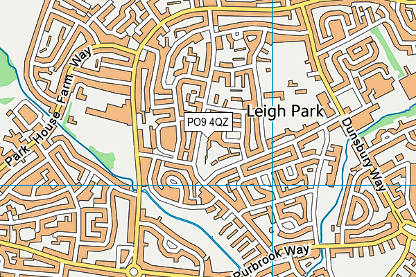 PO9 4QZ map - OS VectorMap District (Ordnance Survey)