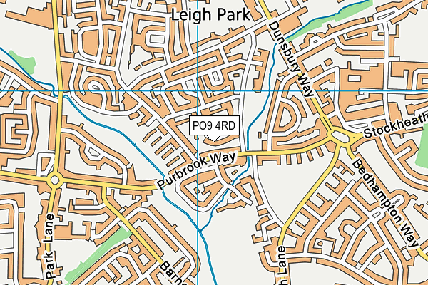 PO9 4RD map - OS VectorMap District (Ordnance Survey)