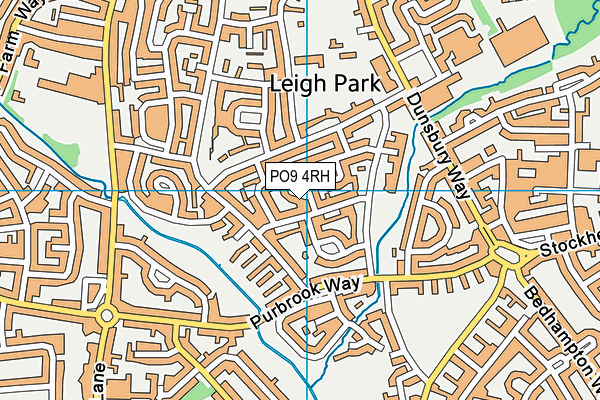 PO9 4RH map - OS VectorMap District (Ordnance Survey)