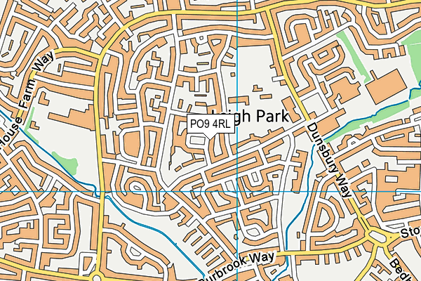 PO9 4RL map - OS VectorMap District (Ordnance Survey)