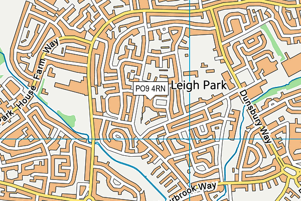 PO9 4RN map - OS VectorMap District (Ordnance Survey)