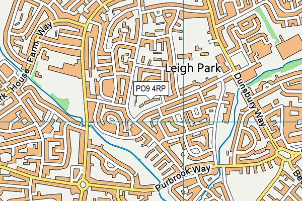 PO9 4RP map - OS VectorMap District (Ordnance Survey)