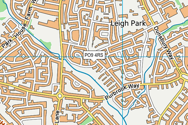 PO9 4RS map - OS VectorMap District (Ordnance Survey)