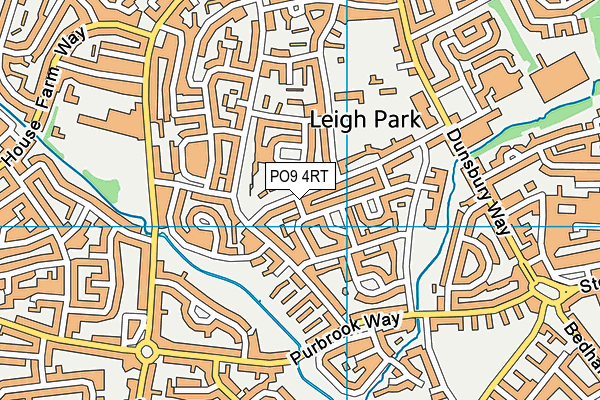 PO9 4RT map - OS VectorMap District (Ordnance Survey)