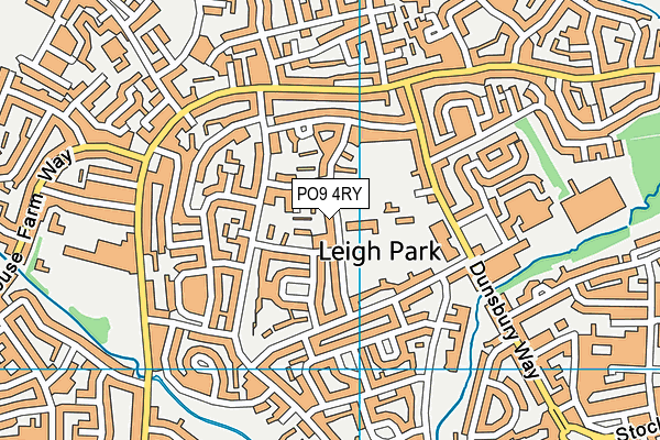 PO9 4RY map - OS VectorMap District (Ordnance Survey)
