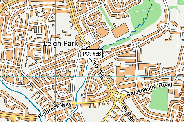 PO9 5BB map - OS VectorMap District (Ordnance Survey)