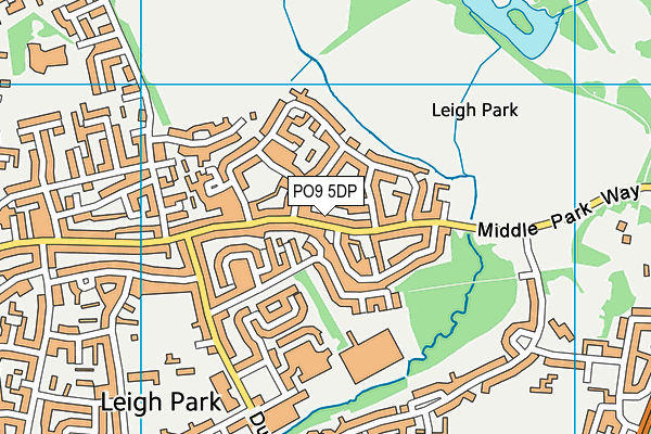 PO9 5DP map - OS VectorMap District (Ordnance Survey)