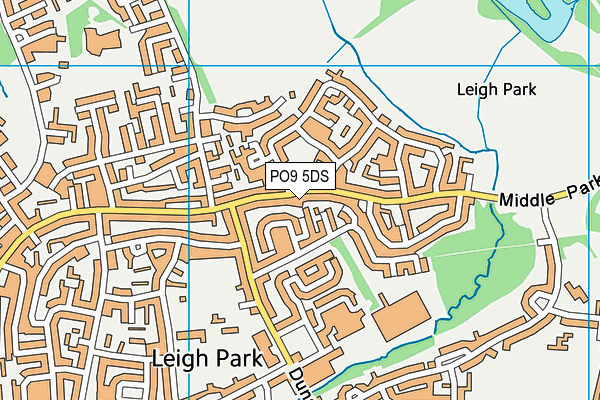 PO9 5DS map - OS VectorMap District (Ordnance Survey)