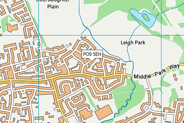 PO9 5EH map - OS VectorMap District (Ordnance Survey)