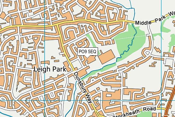 PO9 5EQ map - OS VectorMap District (Ordnance Survey)