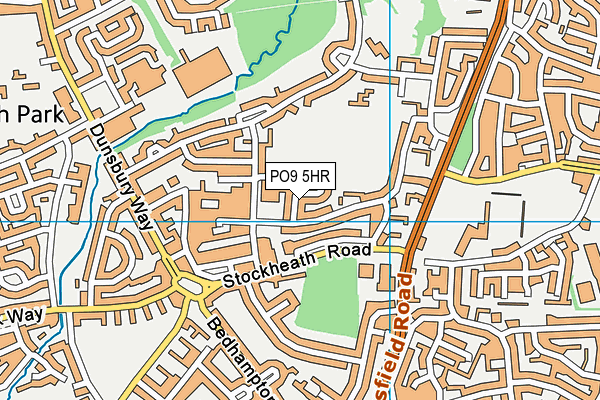PO9 5HR map - OS VectorMap District (Ordnance Survey)