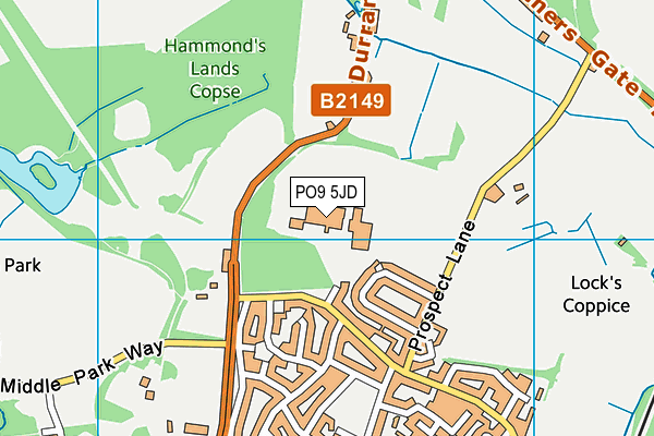 Havant Academy map (PO9 5JD) - OS VectorMap District (Ordnance Survey)
